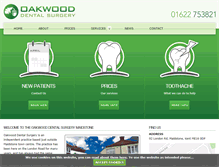 Tablet Screenshot of oakwooddentalsurgery.co.uk